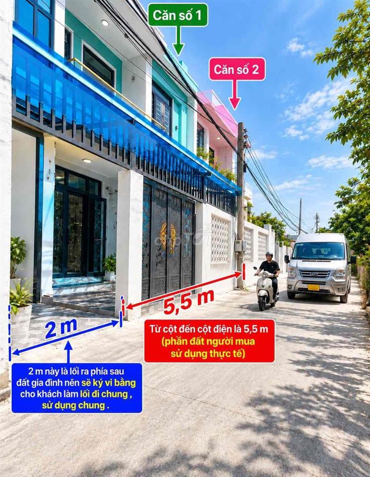 Nhà lầu gần cầu phú Long . có hoàn công