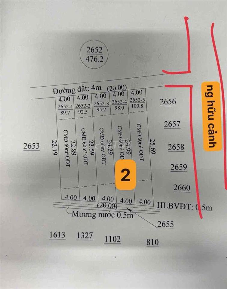 đất ngay gần chợ bình nhâm . 4x20m