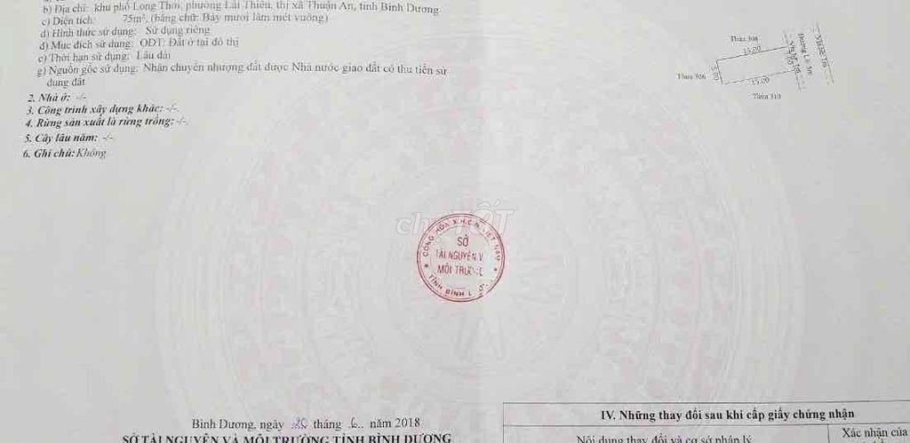 BÁN NHANH NHÀ 75M² – GẦN CHỢ LÁI THIÊU CHỈ 500M