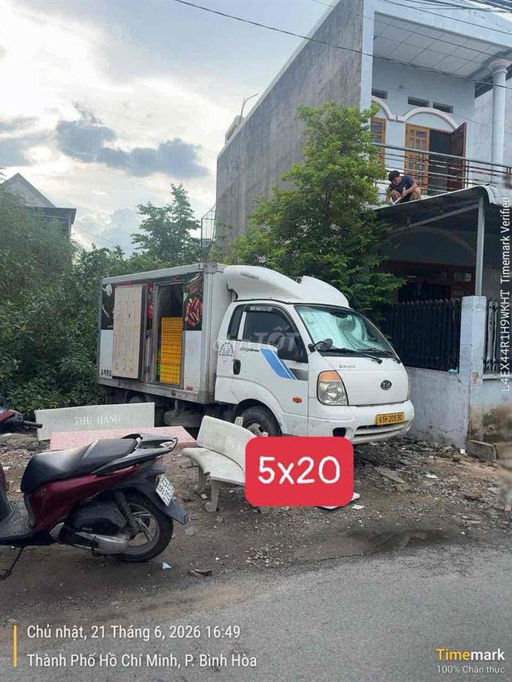 BÁN NHANH ĐẤT MẶT TIỀN BÌNH HÒA 08 NGAY BÙI HỮU NGHĨA – DT 100M²