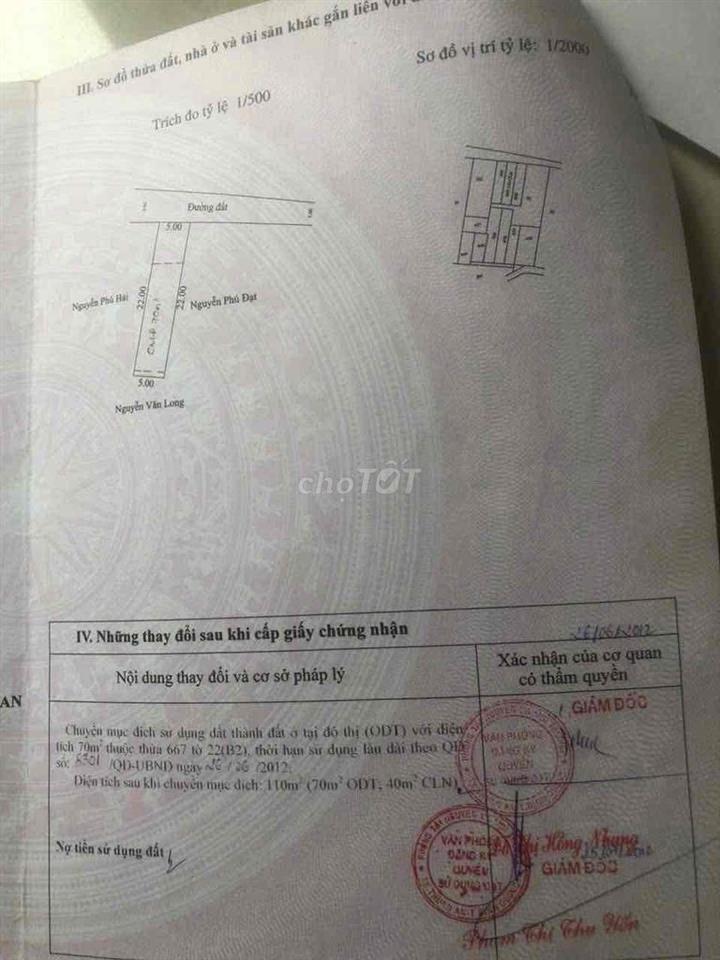 ĐẤT ĐẸP VĨNH PHÚ 38 GẦN CẦU PHÚ LONG, ĐƯỜNG THÔNG SẮP TRẢI NHỰA 6