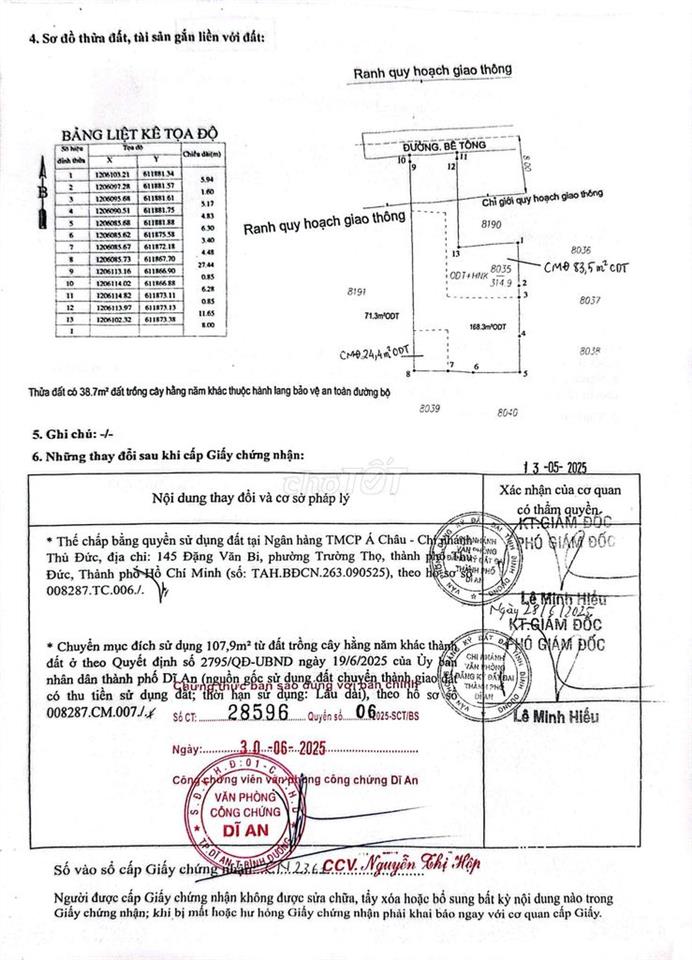 Bán nhà đưởng Trần Quang Khải, p. Đông Hòa, Tp. HCM, 315m2