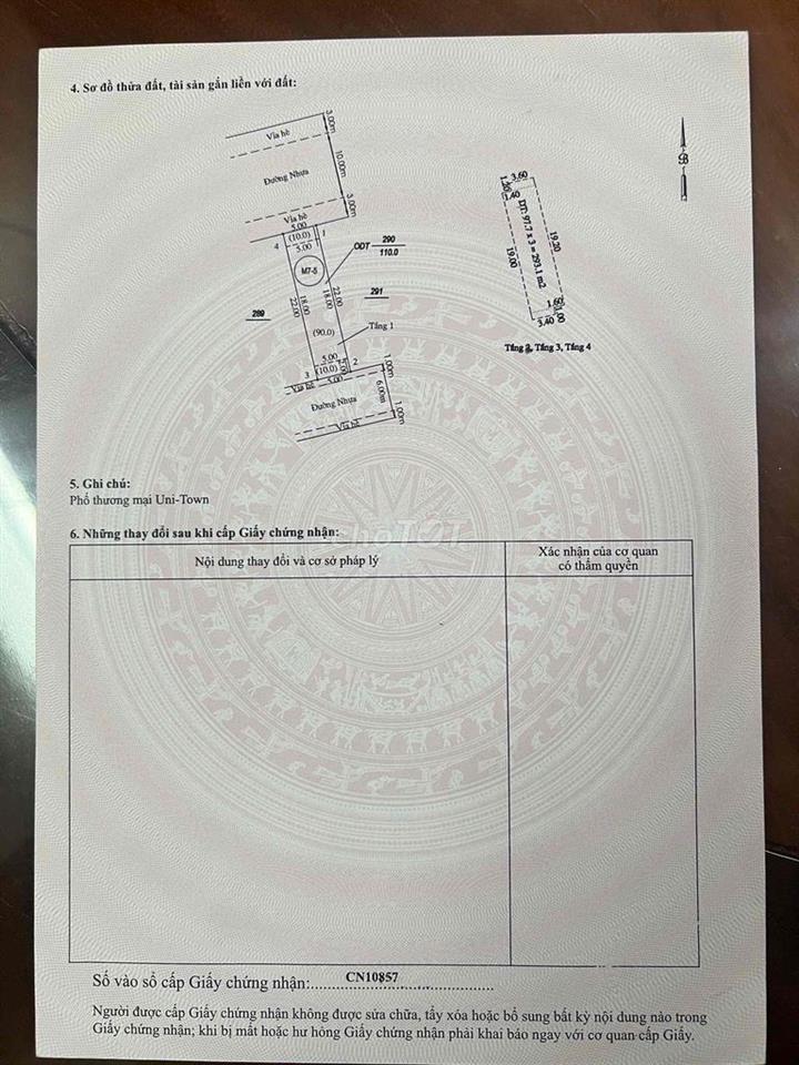 Bán nhà phố thương mại Unitow