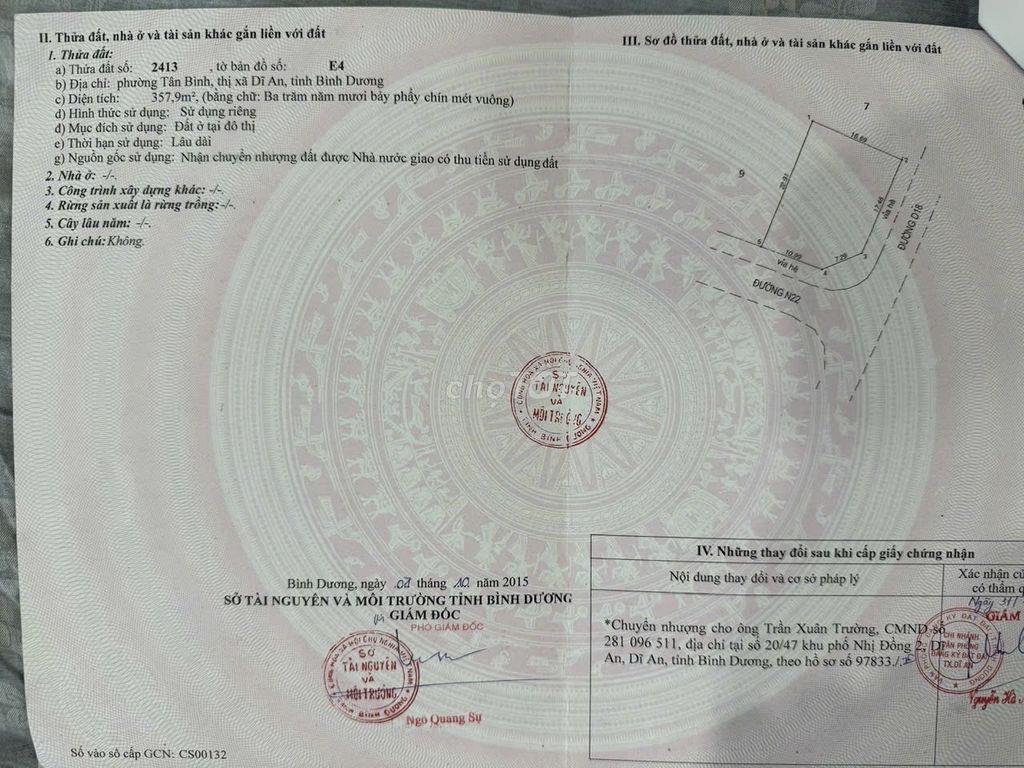 CẦN BÁN BIỆT THỰ NHÀ VƯỜN RỘNG RÃI – KHU VỰC TÂN BÌNH, DĨ AN