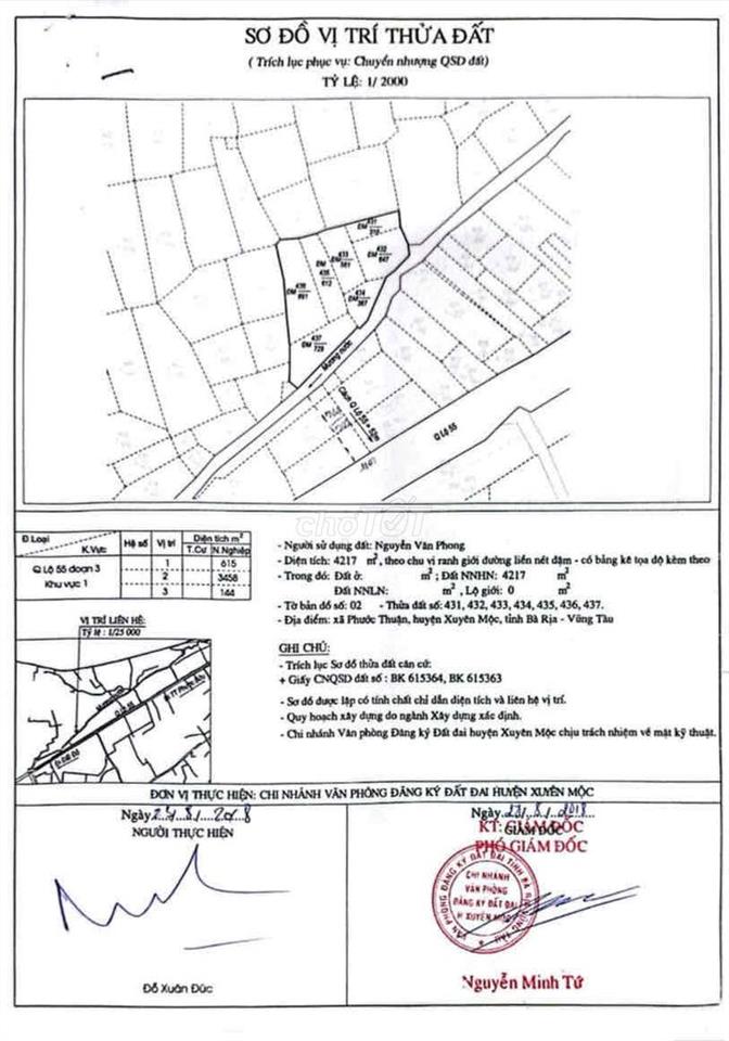 chính chủ cần sang nhượng  Mặt tiền QL55