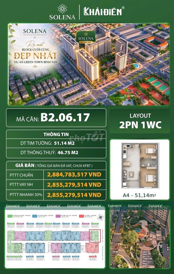 Chính chủ bán gấp căn đối diện công viên 1,68 tỷ