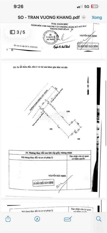 Chính chủ cần bán nhà mặt tiền đường phan đăng lưu dĩ an giá 3tỷ8