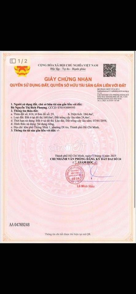 🏡 CHÍNH CHỦ BÁN NHÀ + Trọ MT phan đăng Lưu Dĩ an, 184.4m2 giá 6 tỷ5 tl