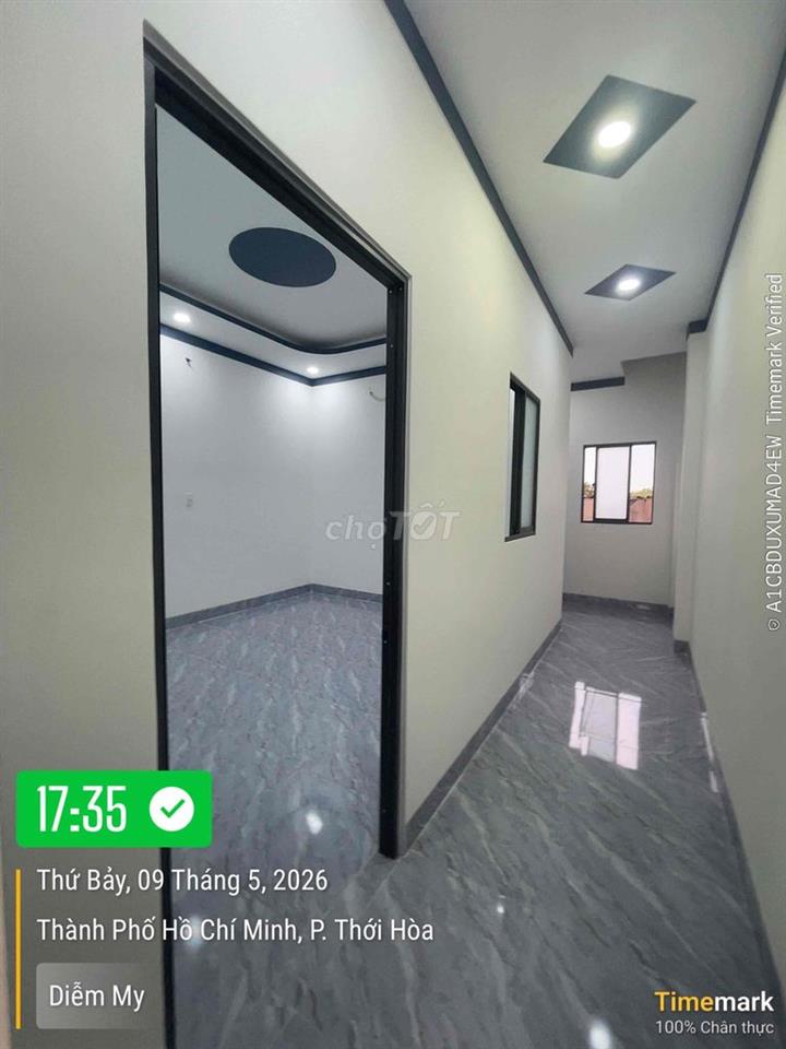 nhà đã hoàn thành, sau lưng cây xăng thới Hoà, bến cát 100m2 2ti280
