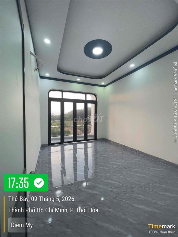 nhà đã hoàn thành, sau lưng cây xăng thới Hoà, bến cát 100m2 2ti280