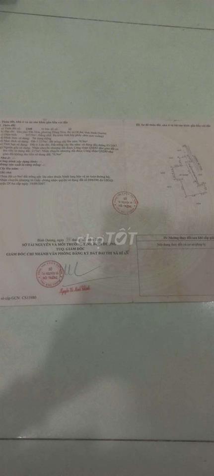 BÁN NHÀ ĐÔNG HÒA - 60 MÉT VUÔNG - THỔ CƯ 100%