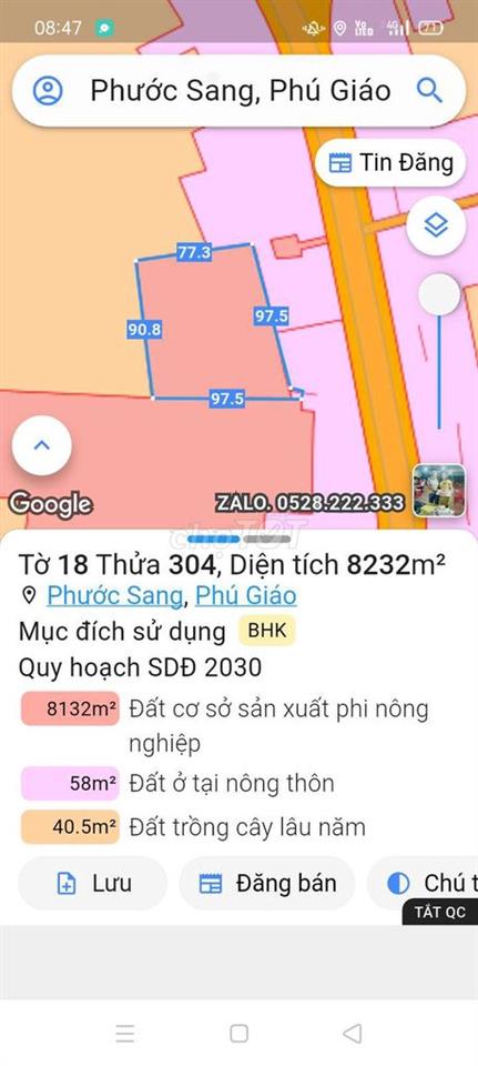 Đất SKC sản xuất kinh doanh 8.800m² giá 19 tỷ 50 tr đường nhựa xe công