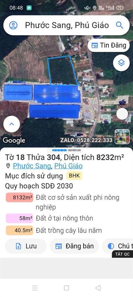 Đất SKC sản xuất kinh doanh 8.800m² giá 19 tỷ 50 tr đường nhựa xe công