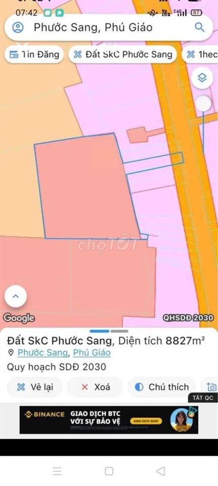 Đất SKC sản xuất kinh doanh 8.800m² giá 19 tỷ 50 tr đường nhựa xe công