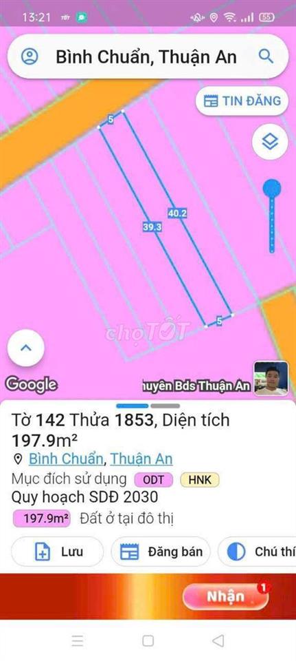 Đất nền khu căn hộ cao cấp 200m² có 80m thổ cư giá rẻ 2 tỷ 650 triệu.