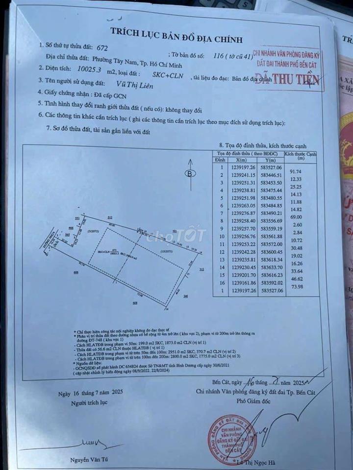 Đất SKC sản xuất kinh doanh 50 năm 1,1 ha giá rẻ 17,3 tỷ 