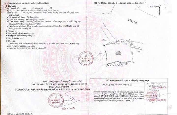 Bán Đất SKC SXKD đóng tiền 1 lần 30 năm 1 ha giá 22,2 tỷ 