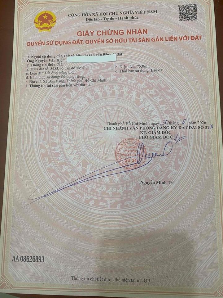 cần bán lô đất này