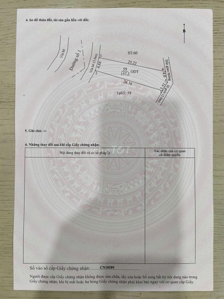 Bán đất Hồ Văn Cống, Thủ Dầu Một