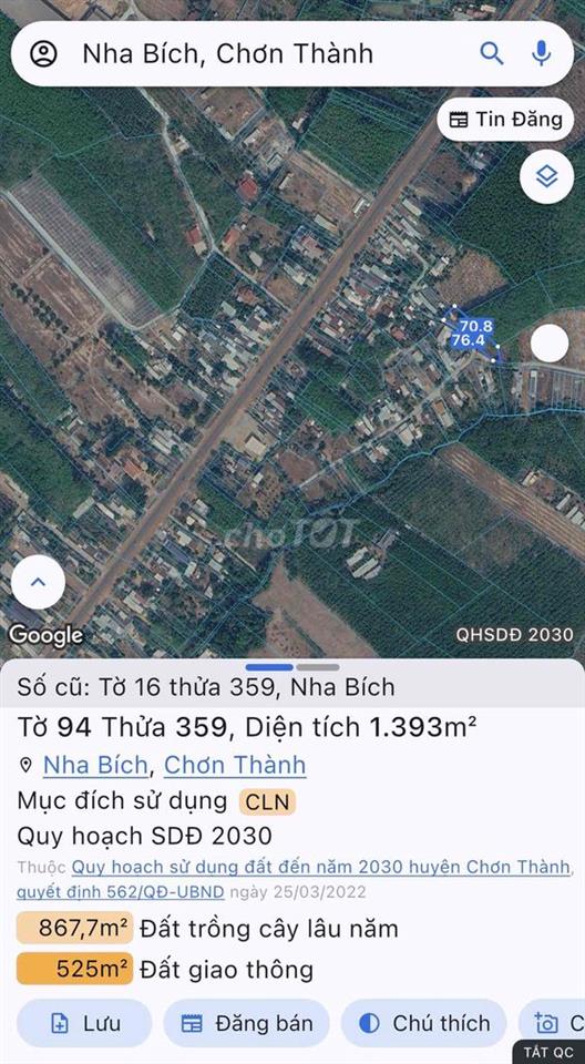 Bán Mãnh Sào DT 1.400 giá ngộp sát QL 14