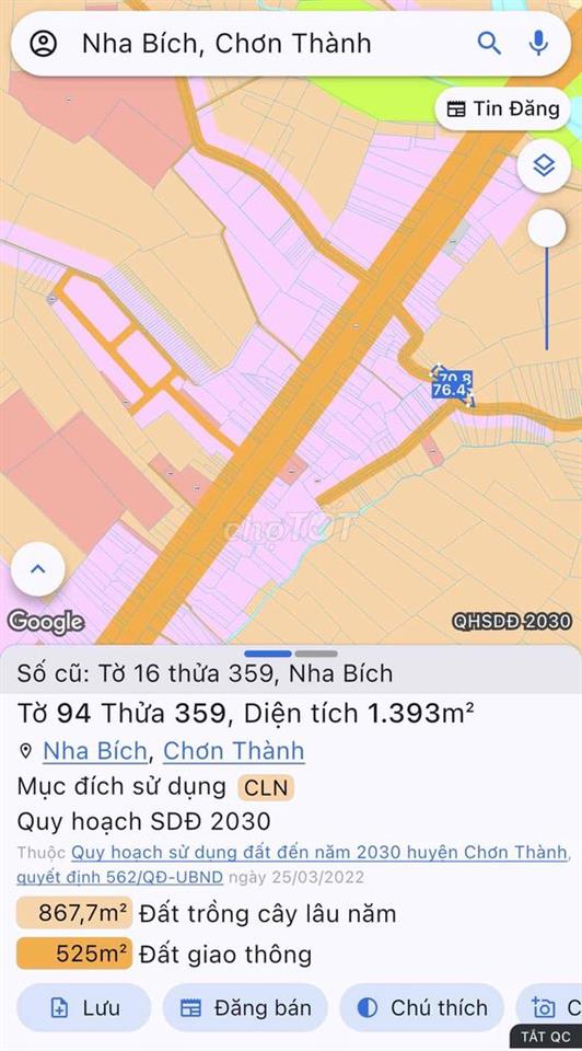 Bán Mãnh Sào DT 1.400 giá ngộp sát QL 14