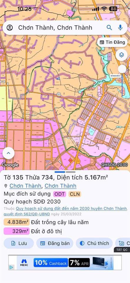 Bán Mãnh Sào 5.166m2 có sẵn thổ cư 100m