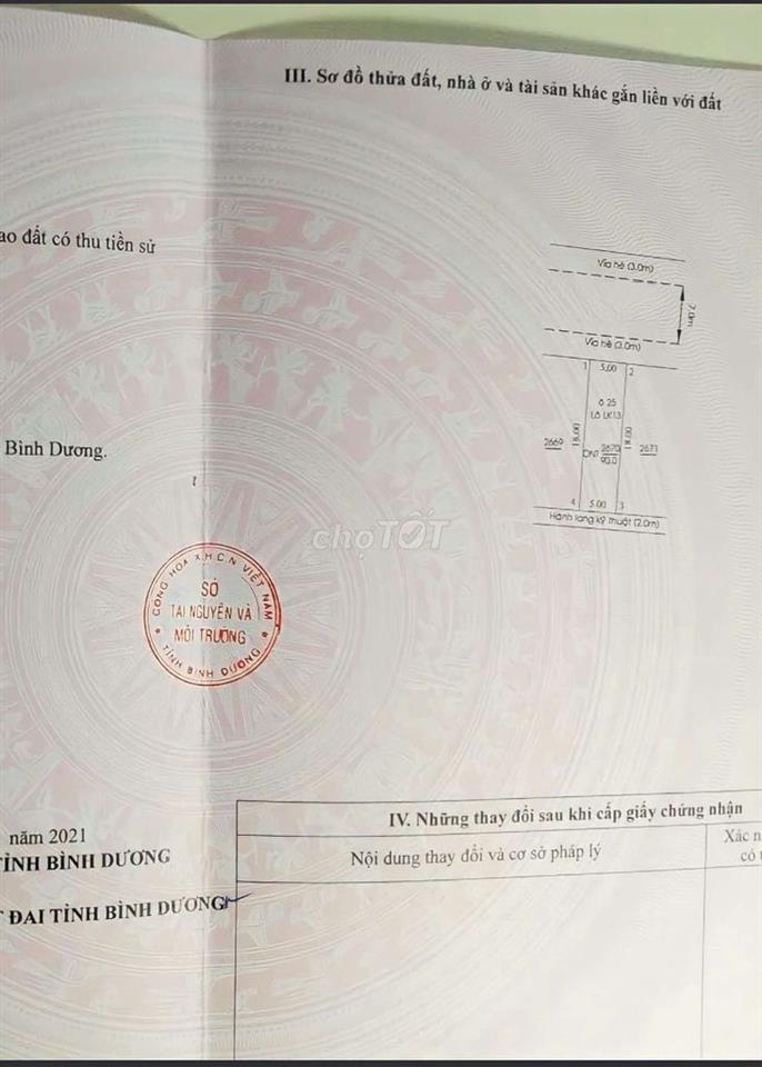 💥Chính chủ cần bán gấp lô đất gần kcn MP1 Bình Dương(còn thương lượng)