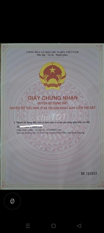 đất chính chủ cần bán giá 2ty 2