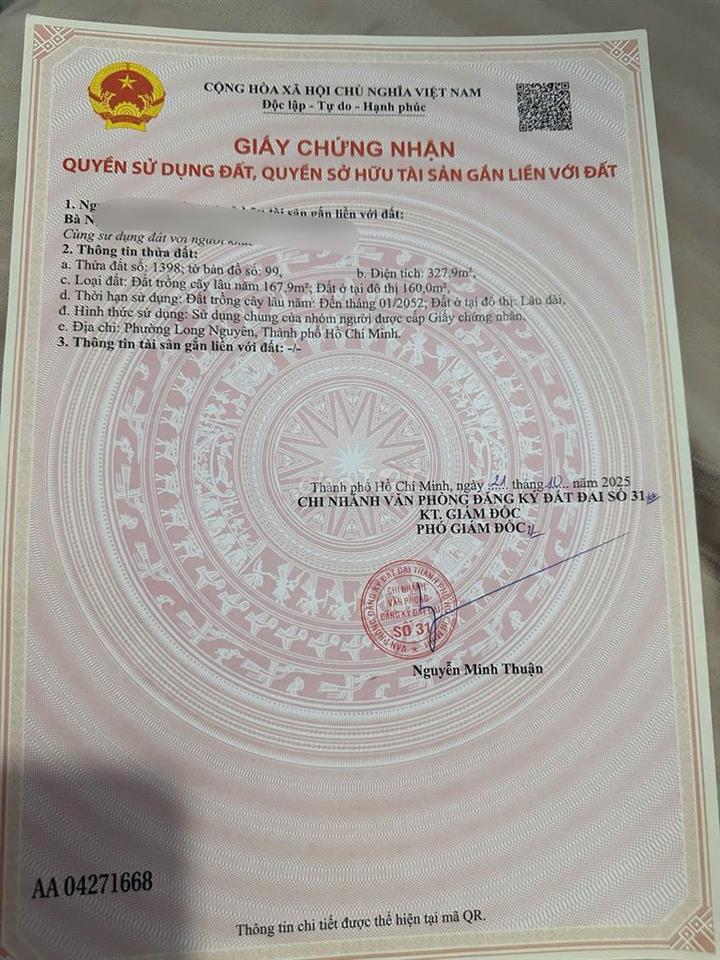 Bán đất thổ cư sẳn.