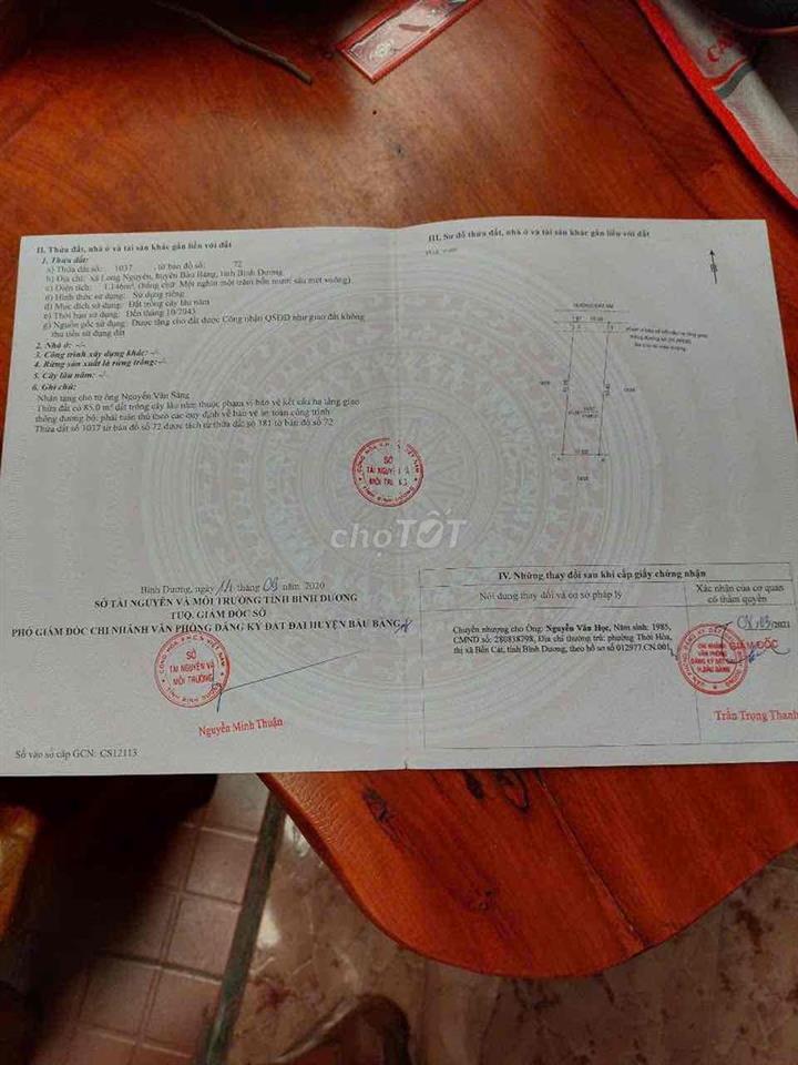 Hạ giá thêm 200 triệu bán gấp đất cao su ngay chợ Long Nguyên