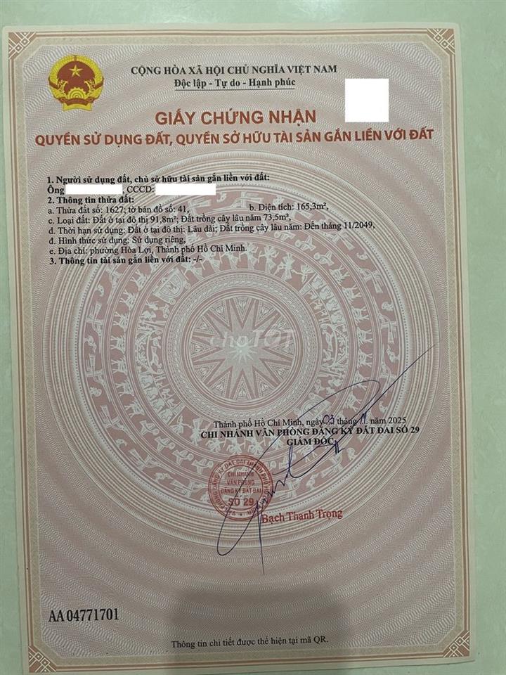 Bán Đất chính chủ Tp mới Bình Dương