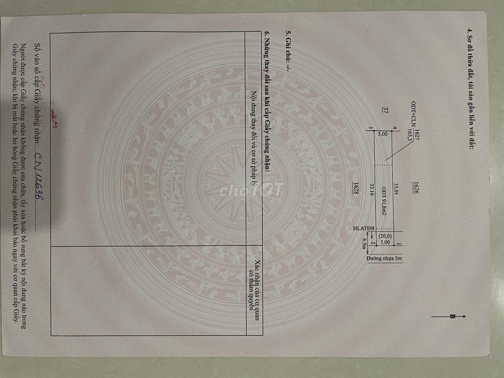 Bán Đất chính chủ Tp mới Bình Dương