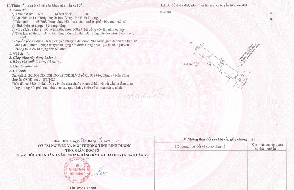 Bán đất Bến Tượng Lai Hưng 
