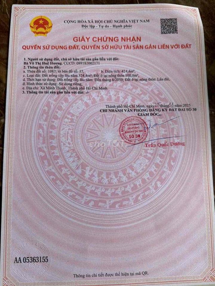 Đất nền nhà mặt tiền đường , chính chủ cần bán