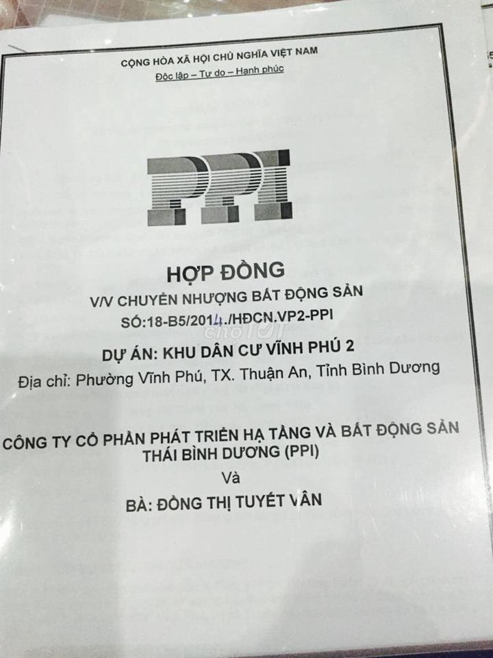 Bán đất Dự án Khu Dân cư Vĩnh Phú 2