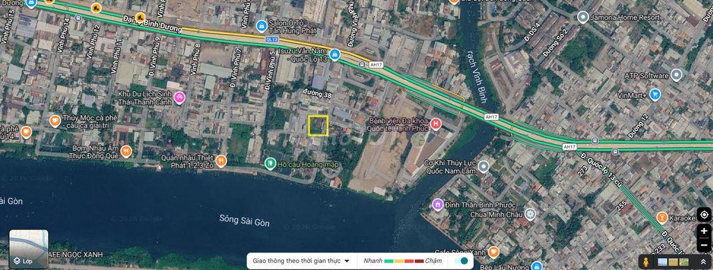 📍 CHO THUÊ ĐẤT 500 m² – GẦN QL13, KHU VỰC VEN SÔNG( Gần Cầu Vĩnh Bình)
