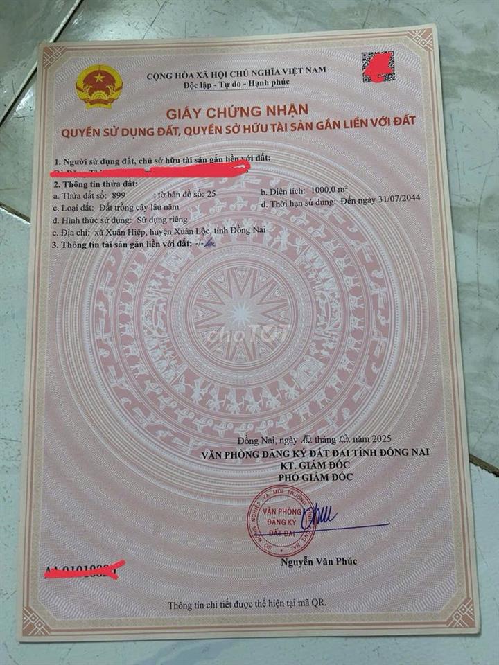 Đất mặt tiền đường nhựa phường Xuân lộc Thành Phố Đồng Nai