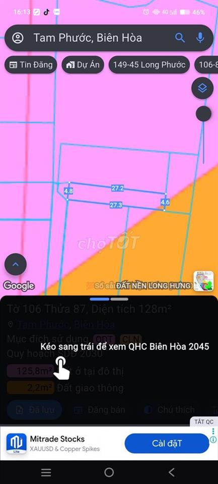 Bán đất phường Tam Phước