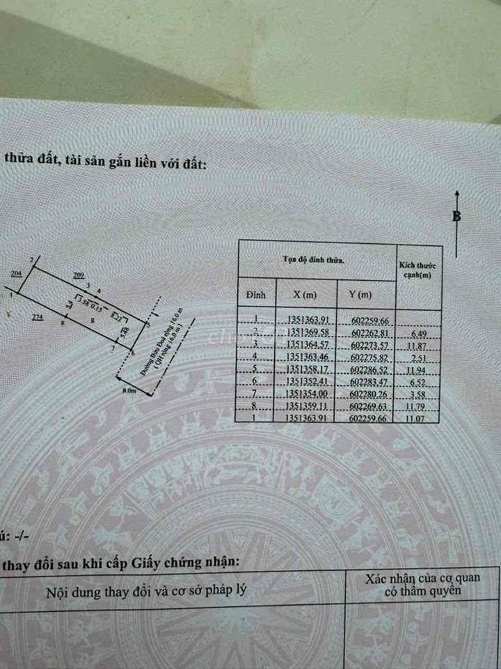 Bán Nhà Mặt Tiền Bữu Đoá Phước Long Hướng Đông Nam Đường 18m Ngang 6,5
