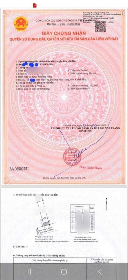 Bán Nhà 3 Tầng Hẻm Biệt Thự Tân Lập Nha Trang Sổ Hồng Hoàn Công