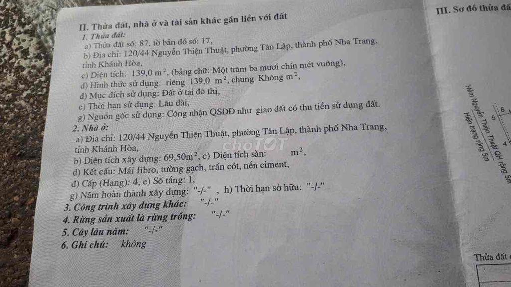 Nhà Hẻm Nguyễn Thiện Thuật Tân Lập Nha Trang   Dòng Tiền Ngang 6,5m
