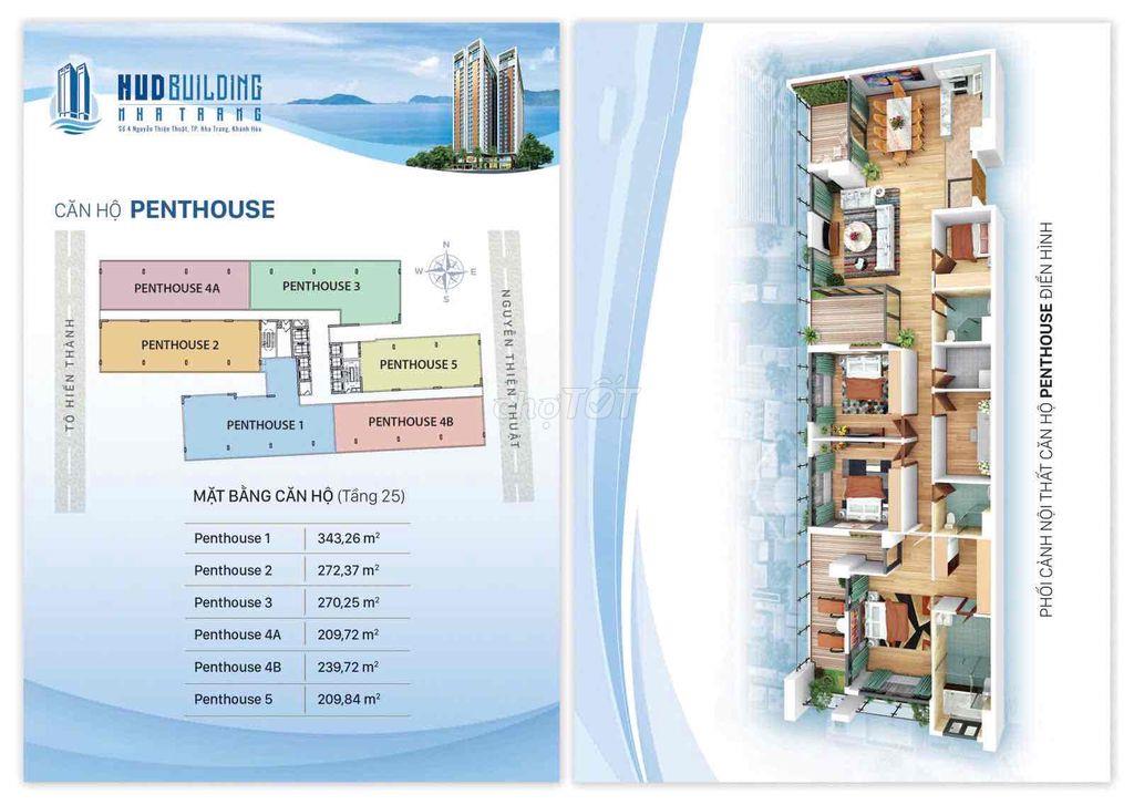 Bán Căn Phenhouse Hud building Nha Trang View Biển Đẹp Sắp Có Sổ