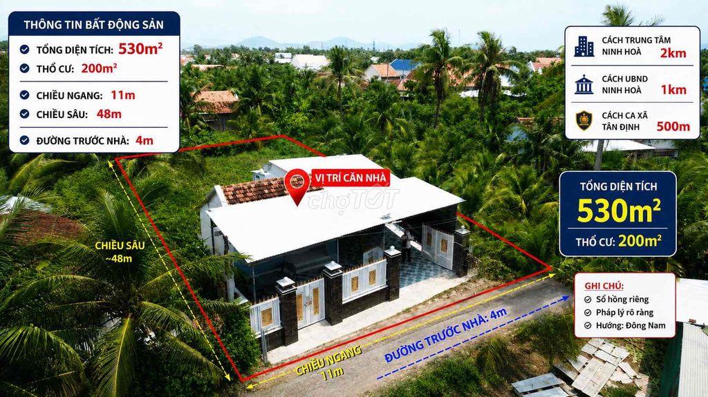 BÁN GẤP NHÀ TÂN ĐỊNH NINH HOÀ GIÁ CHỈ 5.5 TRIỆU/m2