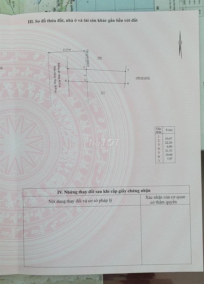 Bán nhà có thổ cư mặt đường nhựa 16m, 7*32m.