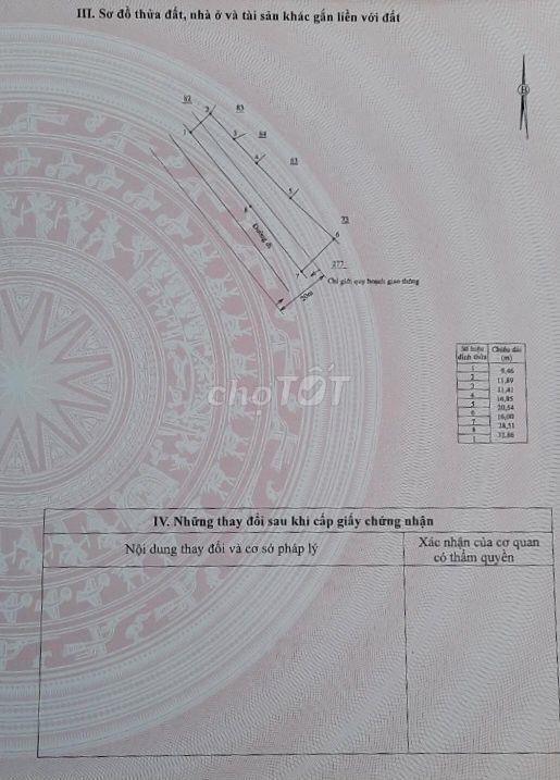 Bán đất CLN quy hoạch thổ cư 100%, có 61m mặt tiền đường nhựa Tư Văn