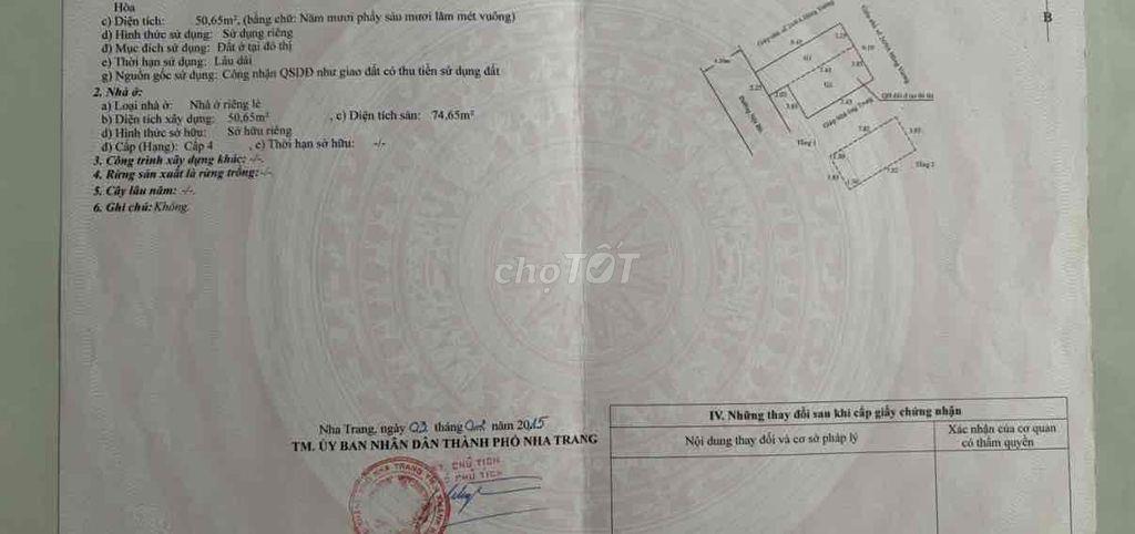 🏡 BÁN NHÀ TRUNG TÂM TP. NHA TRANG – GẦN BIỂN TRẦN PHÚ – KHU LỘC THỌ