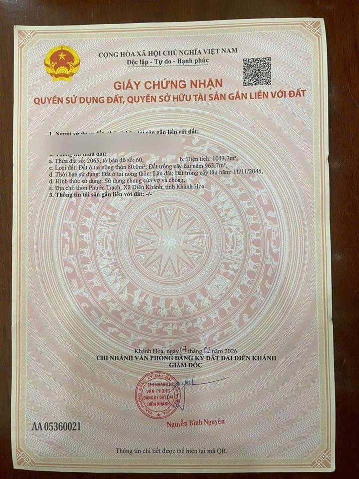 Đất dân cắt bán. Thích hợp Xây nhà hoặc chia 2 lô