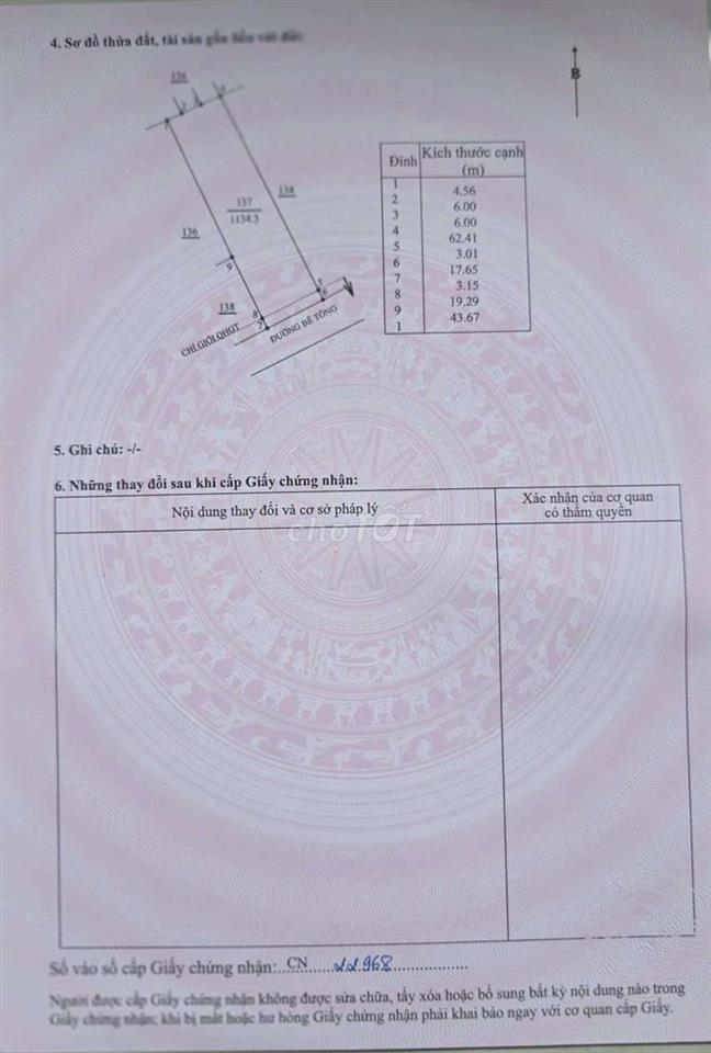 Bán đất thổ cư tại Suối Dầu, Khánh Hòa.