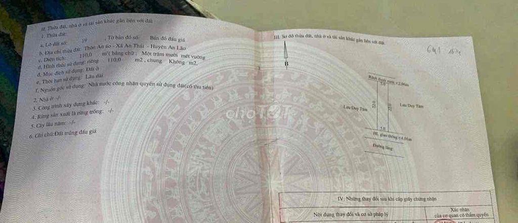 Đất chính chủ gần khu công nghiệp Ngũ Phúc