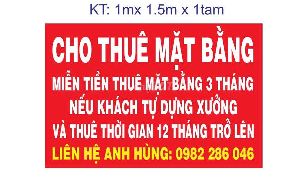 CHO THUÊ MẶT BẰNG DÀI HẠN - CHÍNH CHỦ